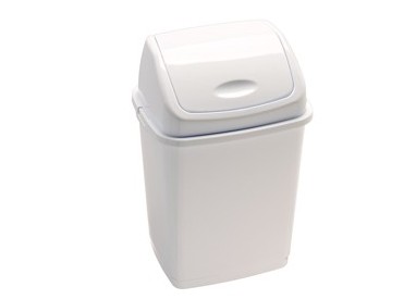 Pattumiera a basculante 35Lt Rif Basic Bianco