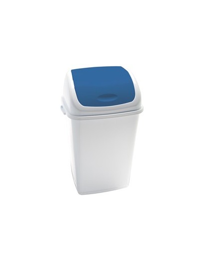 Pattumiera a basculante 50Lt Rif Basic Bianco/Blu