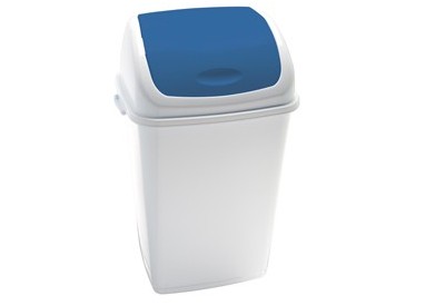 Pattumiera a basculante 50Lt Rif Basic Bianco/Blu