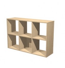 LIBRERIA 6 CASELLE 104x29,2cm-H69,8cm Rovere - RAINBOW