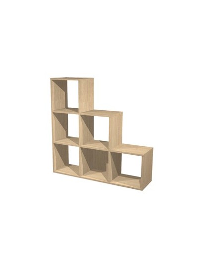 LIBRERIA 6 CASELLE a SCALARE 104x29,2cm-H103,9cm Rovere - RAINBOW