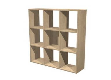 LIBRERIA 9 CASELLE 104x29,2cm-H103,9cm Rovere - RAINBOW