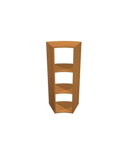 Libreria angolare 45° L274/498 x P397 x H1039 Noce Chiaro - RAINBOW