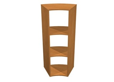Libreria angolare 45° L274/498 x P397 x H1039 Noce Chiaro - RAINBOW