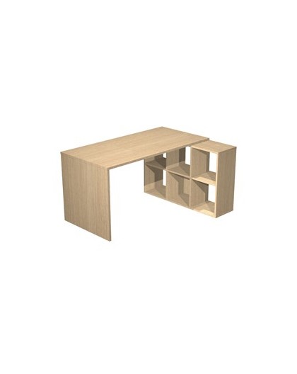 Postazione Home-Office 6 caselle L140 x P104 x H72,4cm Rovere