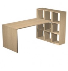 Postazione Home-Office 9 caselle L169 x P104 x H104cm Rovere
