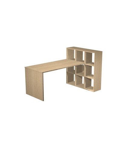 Postazione Home-Office 9 caselle L169 x P104 x H104cm Rovere