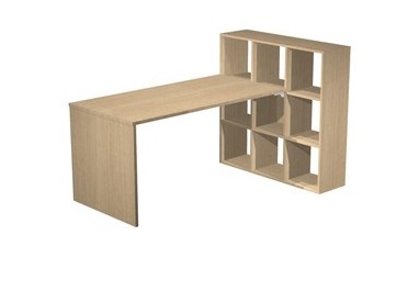 Postazione Home-Office 9 caselle L169 x P104 x H104cm Rovere