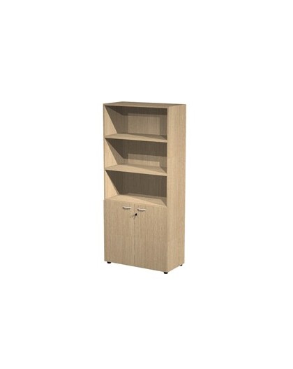 ARMADIO MODULARE A 2 ANTE BASSE 90x45,8cm - H200cm Rovere