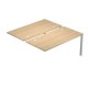 Postazione doppia aggiuntiva per scrivanie 140X168cm Rovere - AgorA'