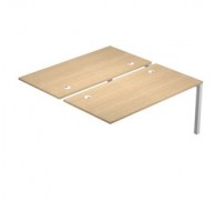 Postazione doppia aggiuntiva per scrivanie 140X168cm Rovere - AgorA'