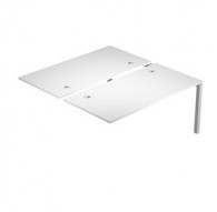 Postazione doppia aggiuntiva per scrivanie 140X168cm Bianco - AgorA'