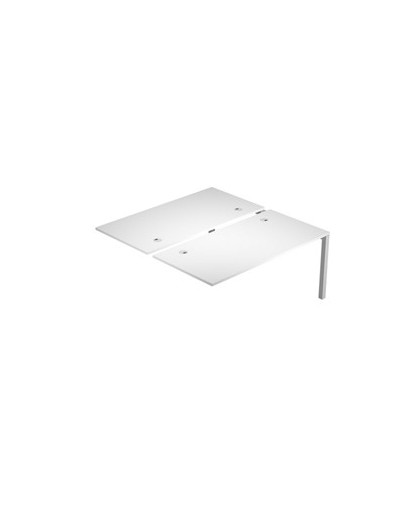Postazione doppia aggiuntiva per scrivanie 180X168cm Bianco - AgorA'