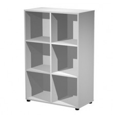Contenitore a 6 caselle a giorno 80x40xH121,6cm Grigio - Maxi Rainbow