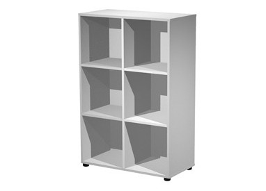 Contenitore a 6 caselle a giorno 80x40xH121,6cm Grigio - Maxi Rainbow