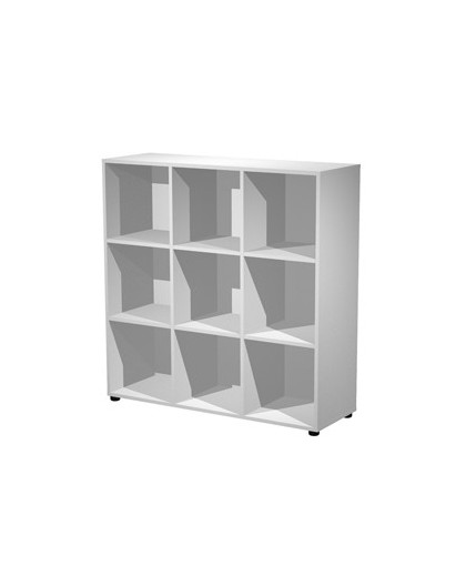 Contenitore a 9 caselle a giorno 119x40xH121,6cm Grigio - Maxi Rainbow