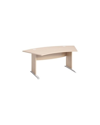 Scrivania fianchi a L piedi metallo 190x96xH73cm Rovere - AgorA' Direction