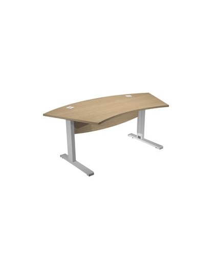 Scrivania fianchi a L in metallo 190x96xH73cm Rovere - AgorA' Direction