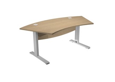 Scrivania fianchi a L in metallo 190x96xH73cm Rovere - AgorA' Direction