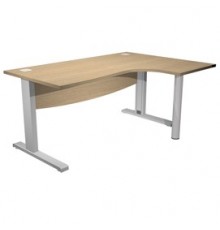 Scrivania Compact DX fianco a L metallo L160cm Rovere - AgorA' Direction