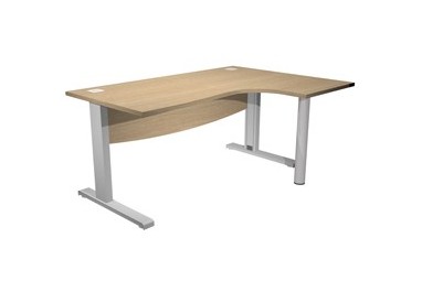 Scrivania Compact DX fianco a L metallo L160cm Rovere - AgorA' Direction