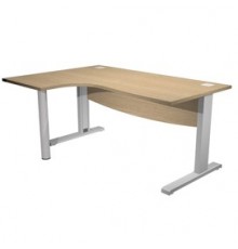 Scrivania Compact SX fianco a L metallo L160cm Rovere - AgorA' Direction