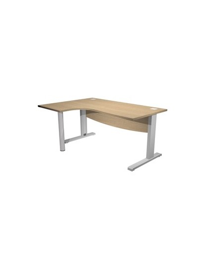 Scrivania Compact SX fianco a L metallo L160cm Rovere - AgorA' Direction