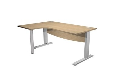 Scrivania Compact SX fianco a L metallo L160cm Rovere - AgorA' Direction