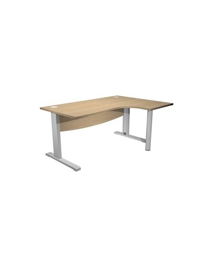 Scrivania Compact DX fianco a L metallo L180cm Rovere - AgorA' Direction