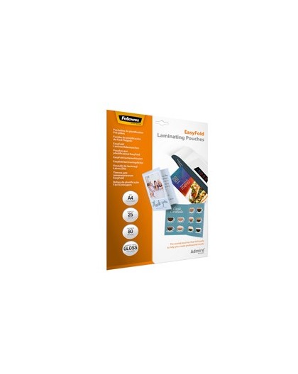 Scatola 25 pouches cordonate Admire EasyFold f.to A4 Fellowes