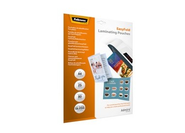 Scatola 25 pouches cordonate Admire EasyFold f.to A4 Fellowes