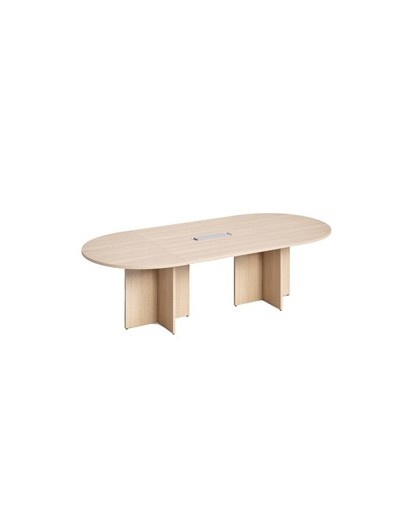 Tavolo riunione ovale 140x120cm Rovere - AgorA' Direction