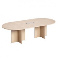 Tavolo riunione ovale 140x120cm Rovere - AgorA' Direction