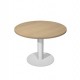 Tavolo riunione tondo Ø100cm gamba metallo Rovere - AgorA' Direction