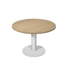 Tavolo riunione tondo Ø100cm gamba metallo Rovere - AgorA' Direction