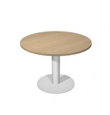 Tavolo riunione tondo Ø120cm gamba metallo Rovere - AgorA' Direction