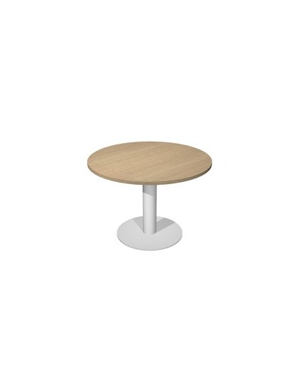 Tavolo riunione tondo Ø120cm gamba metallo Rovere - AgorA' Direction