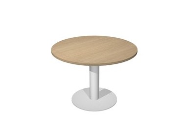Tavolo riunione tondo Ø120cm gamba metallo Rovere - AgorA' Direction