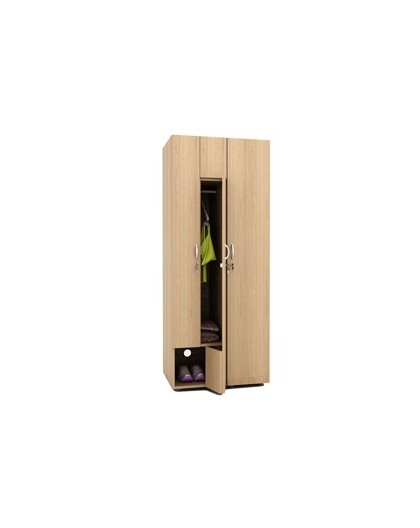 Armadio guardaroba 2ante 40x52xH185cm Noce chiaro