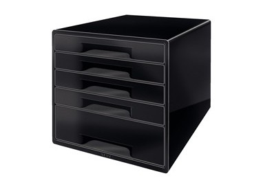 Cassettiera drawer Cabinet CUBE 5 nero Leitz