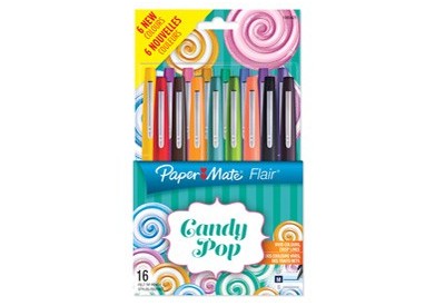 Astuccio 16 colori Candy Pop Pennarello Flair Nylon Papermate