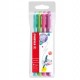 Astuccio 4 pennarelli Point Max punta 0,8mm azzurro/verde/rosa/viola Stabilo