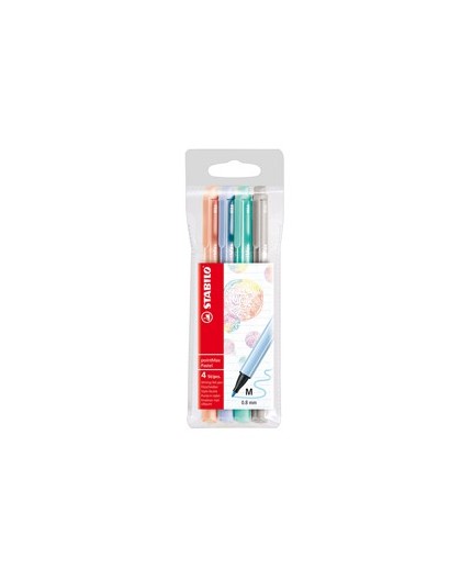 Astuccio 4 pennarelli Point Max punta 0,8mm colori Pastel Stabilo