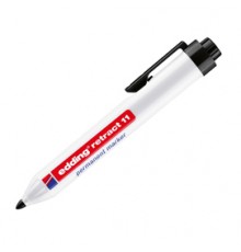 Marcatore permanente 11 Retract punta conica nero Edding