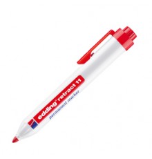 Marcatore permanente 11 Retract punta conica rosso Edding