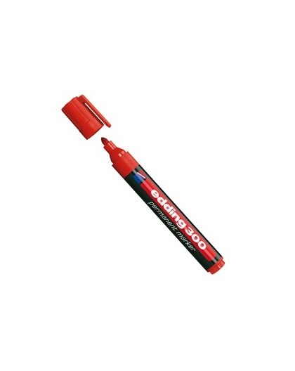 Marcatore permanente 300 punta conica rosso Edding
