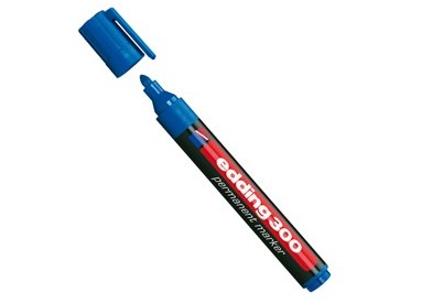 Marcatore permanente 300 punta conica blu Edding