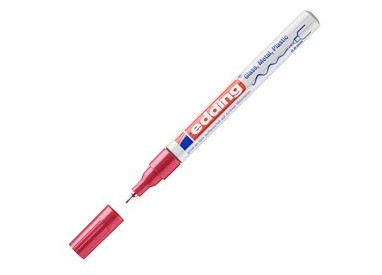 Marcatore EDDING 780 punta extra fine vernice rosso