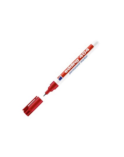 Marcatore permanente extra-fine Edding 404 punta 0,75mm rosso