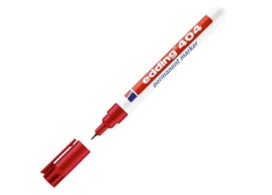 Marcatore permanente extra-fine Edding 404 punta 0,75mm rosso